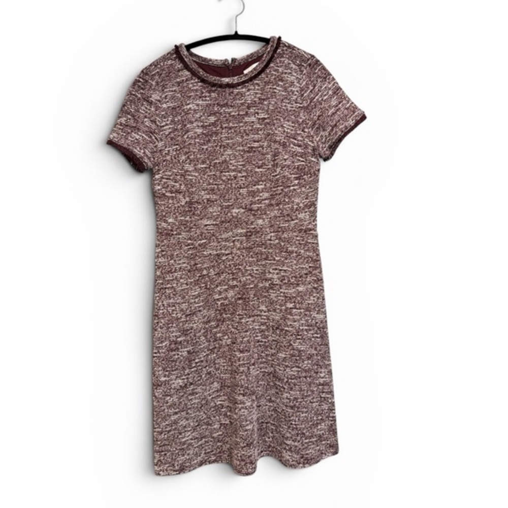 LOFT Burgundy Knit Mini Dress. Gently used